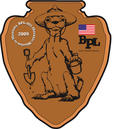 BPL-003 Moranic Mission to Montana
2009 version of Mission Mascot depicting cute pest rodent with trenching and collection device.