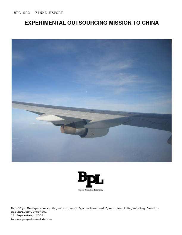 Cover of Final Mission Report for BPL-002.  Download the entire report for reading or storage here.